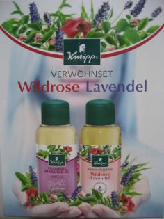 Kneipp Verwöhnset Wildrose Lavendel 2 Flaschen 100 ml in hochwertiger Gesche