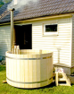 Wellnessbottich Badebottich mit Unterwasserofen Badefass